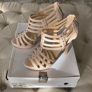 ALDO Light Tan coloured 5” heels in size 8.5.